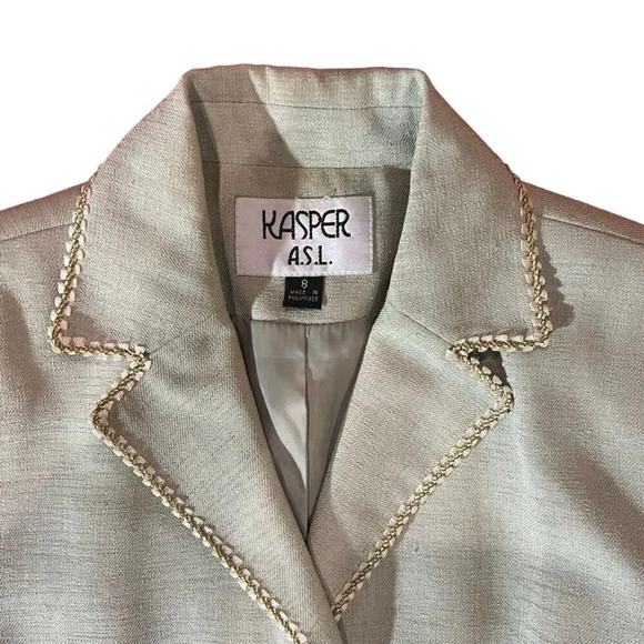 Kasper Green Suit Skirt‎ (blazer and skirt) Set Size 6 - Picture 3 of 6